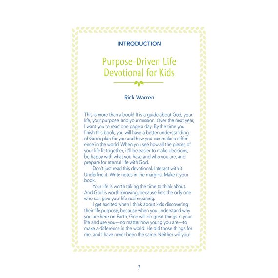 The Purpose Driven Life Devotional for Kids