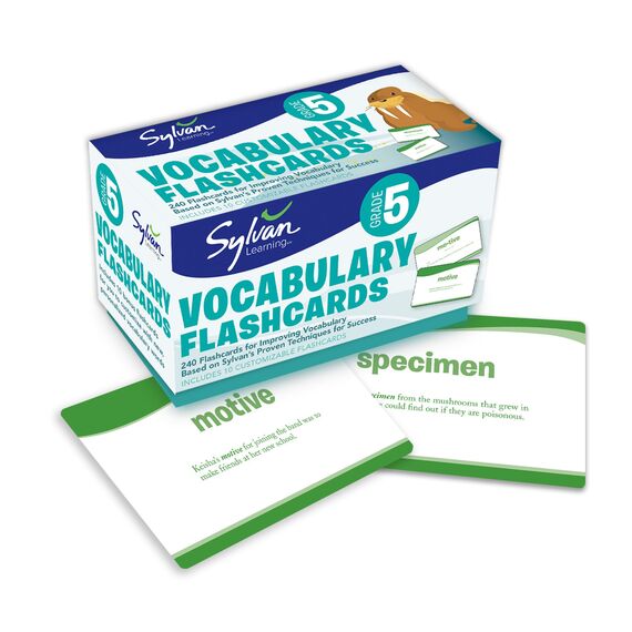 5th Grade Vocabulary Flashcards: 240 Flashcards for Improving Vocabulary Based on Sylvan's Proven Techniques for Success (Sylvan Language Arts Flashcards)