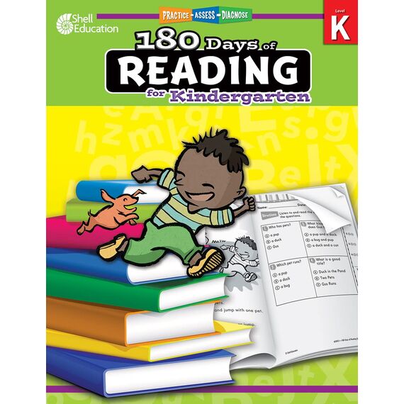 180 Days: Reading for Kindergarten Practice Workbook for Classroom and Home, Cool and Fun Practice Created by Teachers: Practice, Assess, Diagnose (English Edition)