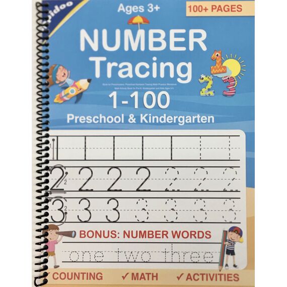 Number Tracing book for Preschoolers: Preschool Numbers Tracing Math Practice Workbook: Math Activity Book for Pre K, Kindergarten and Kids Ages 3-5 ... Words & Math for Preschool & Kindergarten)