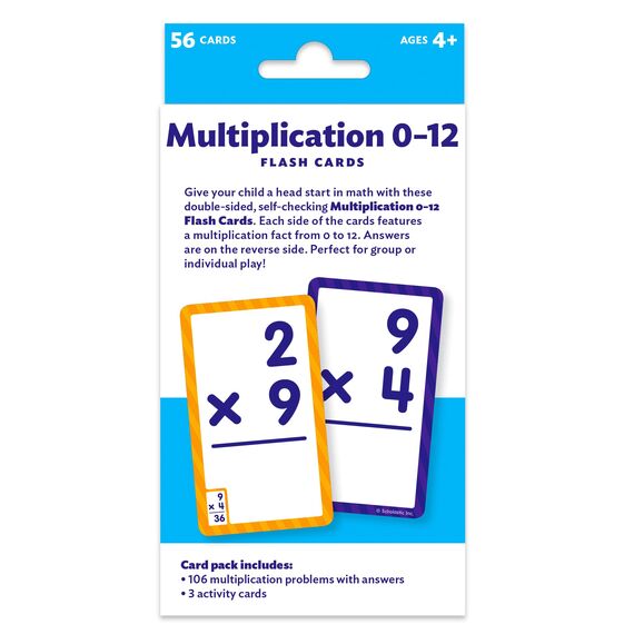Flash Cards: Multiplication 0 - 12