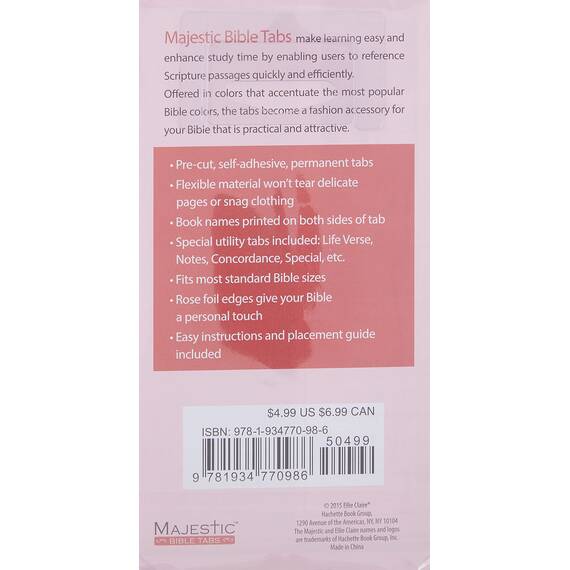 Majestic Rose Nouveau Foil-Edged Bible Tabs (Majestic(tm) Bible)