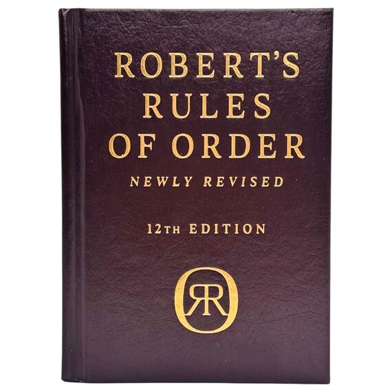 Robert's Rules of Order Newly Revised, Deluxe 12th edition