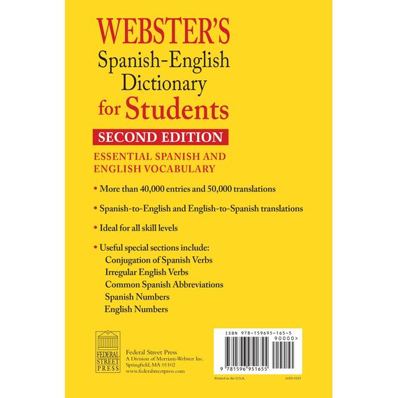Webster's Spanish-English Dictionary for Students, Second Edition