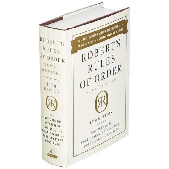Robert's Rules of Order Newly Revised, 12th edition