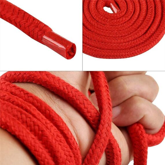 Qoosea 2 x10M Bondageseil Weich Bondage Seil, Fesselseil Sexspielzeug Bondage Set Baumwollseil Fesselspiele Bondage Requisiten für Paare Extrem Sex（Rot Schwarz）