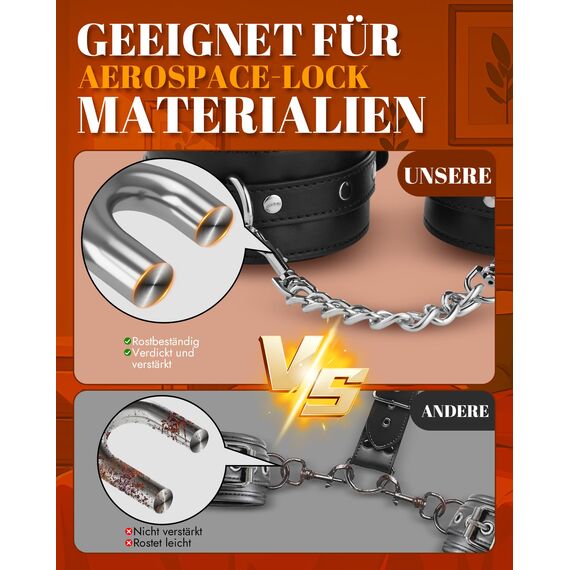 Utimi Bondage Set SM Bondage Satz mit 11 Stück Bondage Fesselset SM Sexspielzeug Für Liebhaber, Schwarz