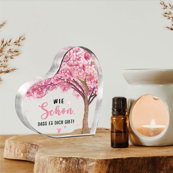 Gleevara Geburtstagsgeschenk für Frauen, Geburtstagsgeschenke für Frauen, Herzförmige Acryldeko, Geschenke für Frauen, Geschenk für Freundin, Ehefrau, Frau, Geburtstag, Wie Schön, DASS Es Dich Gibt