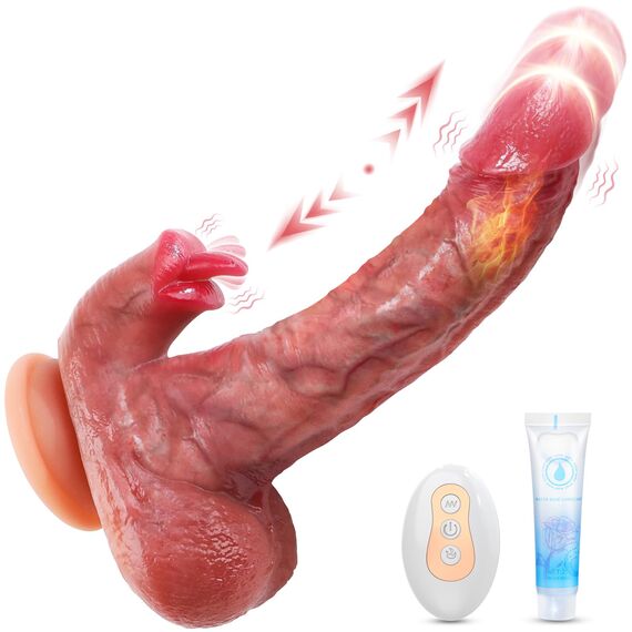 Dildo Sexspielzeug Vibration für Frauen - Anal Dildos Vibrator Buttplug Geschenk Sex Spielzeug für Paare, Erotisches Analplug Prostata Stimulator für Männer Solo mit 9 Teleskop- und Vibrationsmodi