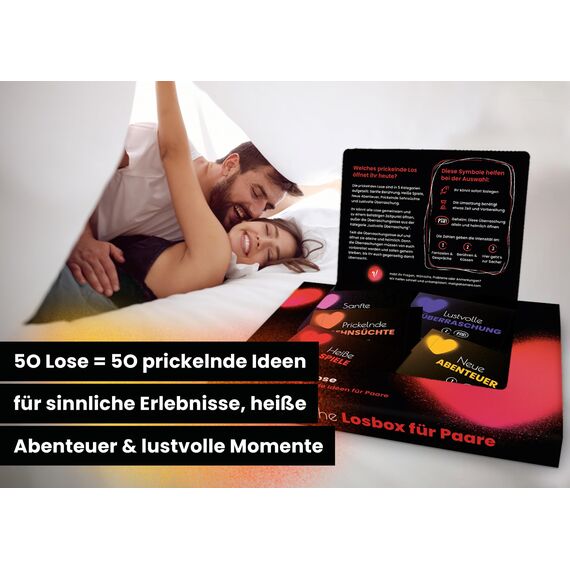 Erotische Spiele für Pärchen - 50 sinnliche Abenteuer und Erotikspiele für Paare - Heiße Sex Spiele für Paare ab 18 - Losbox mit prickelnden Ideen und Geschenkverpackung