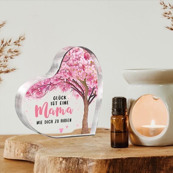Muttertagsgeschenk, Mama Geschenk, Einzigartige Herzförmige Acryl Heimdekoration, Geschenke für Mama, Mutter Geschenke zum Geburtstag Muttertag Weihnachten, Beste Mütter Geschenk von Tochter Sohn