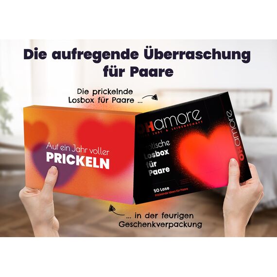 Erotische Spiele für Pärchen - 50 sinnliche Abenteuer und Erotikspiele für Paare - Heiße Sex Spiele für Paare ab 18 - Losbox mit prickelnden Ideen und Geschenkverpackung
