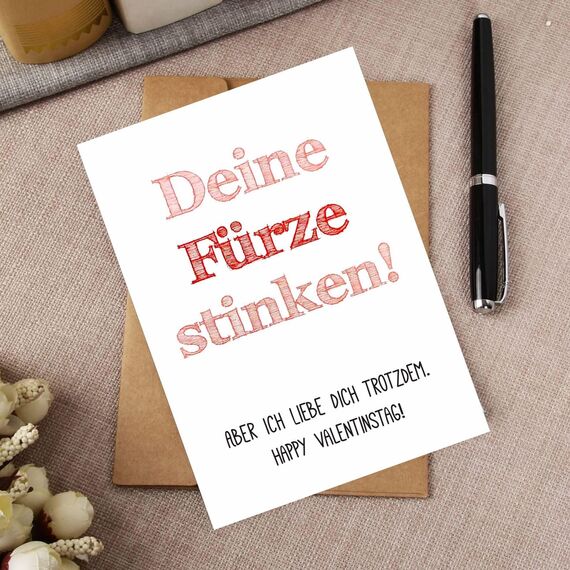 CL&MH Lustige Valentinskarte | Karte für Freund | Karte für Ehemann | Karte für Freundin | Karte für Frau | Lustige Furz-Valentinskarte | Lustig unhöflich, perfekt für Ehemann oder Ehefrau