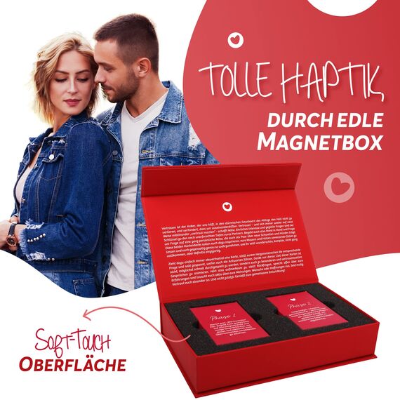 Spielehelden Vertrauensvolle Gespräche für Paare | Edle Geschenkbox Ich Liebe Dich | Geschenke für Freund | Geschenke für Männer & Frauen | Romantische Pärchen Geschenke | Partner Geschenke