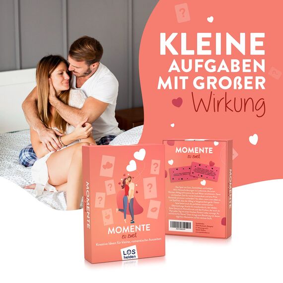 Spielehelden Momente zu zweit | Losbox für Paare | Jahrestag Geschenk für sie ihn | Paare Geschenke | 50 Kleine Aufgaben & Rituale für den Pärchenalltag | Wichtelgeschenke