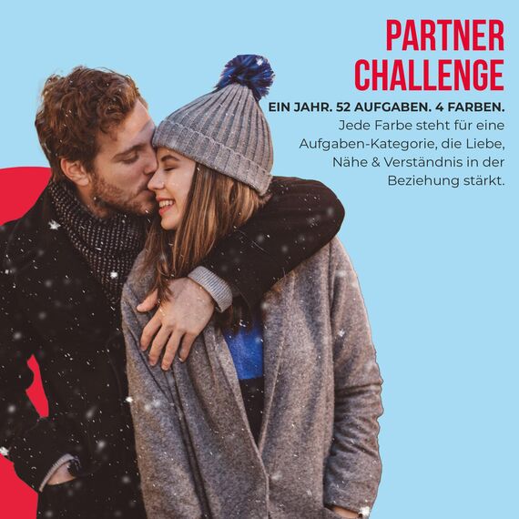 NATOVI® Liebesglück Pärchen Challenge - 52 Lose für glückliche Paarzeit – Partner Geschenk für Liebe, Nähe und Verständnis – Paar Geschenk zum Valentinstag