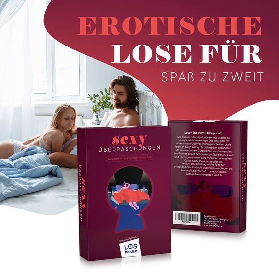Spielehelden Sexy Überraschungen – erotische Gutscheine im Losformat | Sexspiel | Losbox für Paare | Sex Spiele für 2 | Liebesspiel | Erwachsene | Erotikspiele