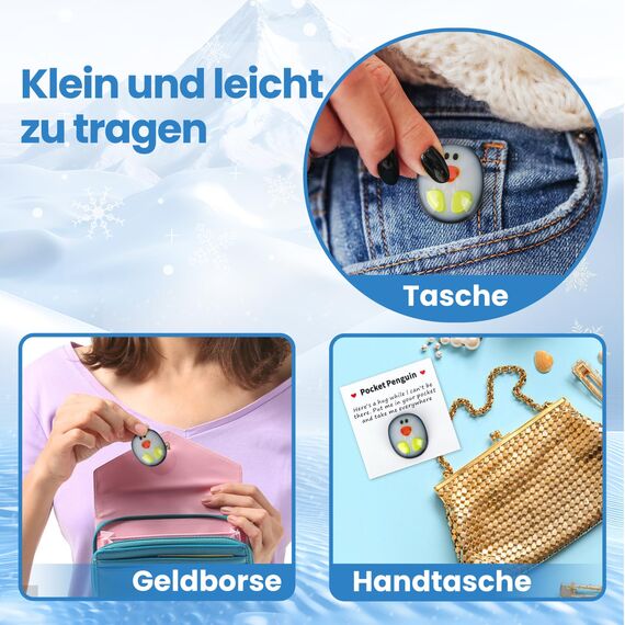 Pocket Penguin Hug, Taschenumarmung Niedlich Eine Taschen Pinguin Umarmung mit Ermutigend Grußkarte, Mini Pinguin Geschenk Gute Besserung Geschenke Kleine Trost Geschenke für Frauen Männer (8 Stück)