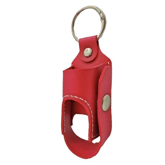 Vesidoloy Inhalator-Schlüsselanhängerhalter, tragbarer Leder-Inhalator-Halter – PU-Leder Aufbewahrungswerkzeug für Camping, Reisen, Geschäftsreisen, Zuhause, Schule, rot, Refer to description, Uni