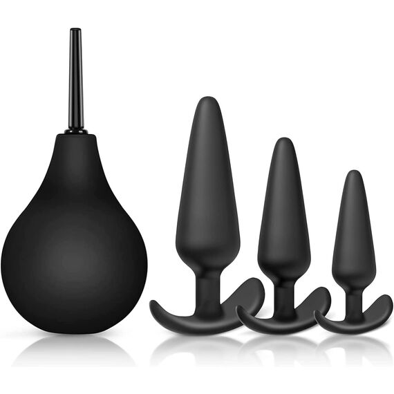 PropoDusche Analdusche mit 3 Schläuchen - Irrigator Darmspülung 224ML, Po Dusche Kompakt und Tragbar, Anal Dusche für Männer & Frauen, Einlaufgerät Darmreinigung Alltag & Reisen（Rosa）