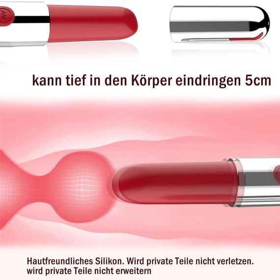 BDSMYEE Mini-Vibrator Vibrationseier für G-Punkt Klitoris Stimulator, Bullet Vibratoren mit Zehn Band Vibrator, Sexspielzeug für schwule, Paare, Frauen Reisen (rot)