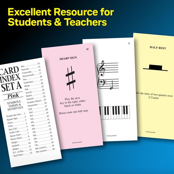 Music Flash Cards - Set A: Hal Leonard Student Piano Library | 120 Lernkarten für Klavier Anfänger | Notenlesen, Rhythmus & musikalische Grundlagen ... 120 Cards for Any Beginning Music Student