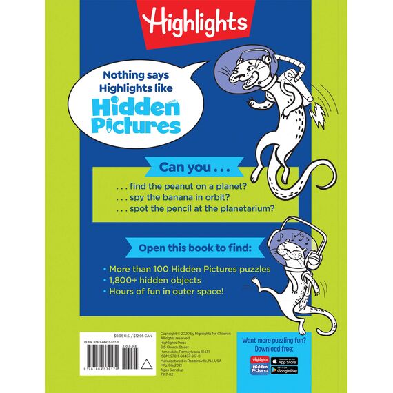 Space Puzzles: Solar System Puzzle Book for Kids 6-12, Fun Space Gift with Activities and Games, Over 100 Puzzles and More Than 1,800 Hidden Objects to Find (Highlights Hidden Pictures)