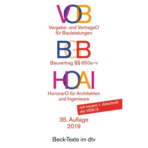 VOB - Vergabe- und Vertragsordnung für Bauleistungen. HOAI - Honorarordnung für Architekten und Ingenieure