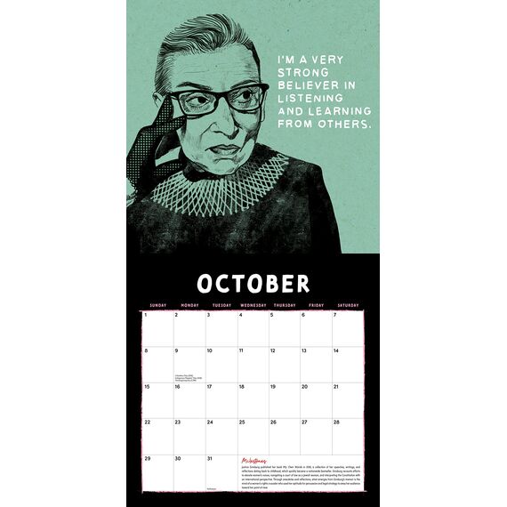 2023 The Legacy of Ruth Bader Ginsburg Wall Calendar: Her Words of Hope, Equality and Inspiration ― A yearlong tribute to the notorious RBG