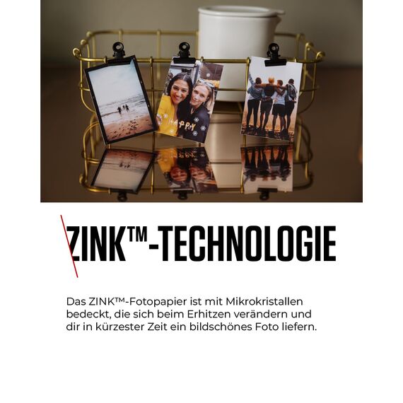 Canon Zink™ Fotopapier – Selbstklebendes 2x3" Fotopapier (20 Blatt) – Drucken Sie Handy-Fotos für personalisierte Aufkleber