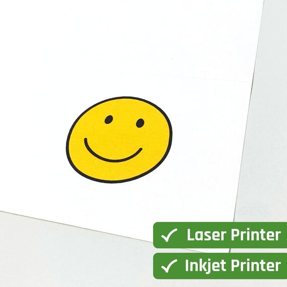 25 Blatt - Sticker Papier zum Bedrucken A4, Etiketten Selbstklebend Bedruckbar Aufkleber - 297 x 210mm