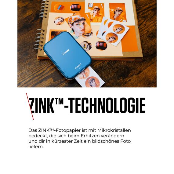 Canon Zink™ Fotopapier – Vorgefertigte Kreis-Fotoaufkleber (20 Blatt) – Drucken Sie Handy-Fotos für personalisierte Aufkleber