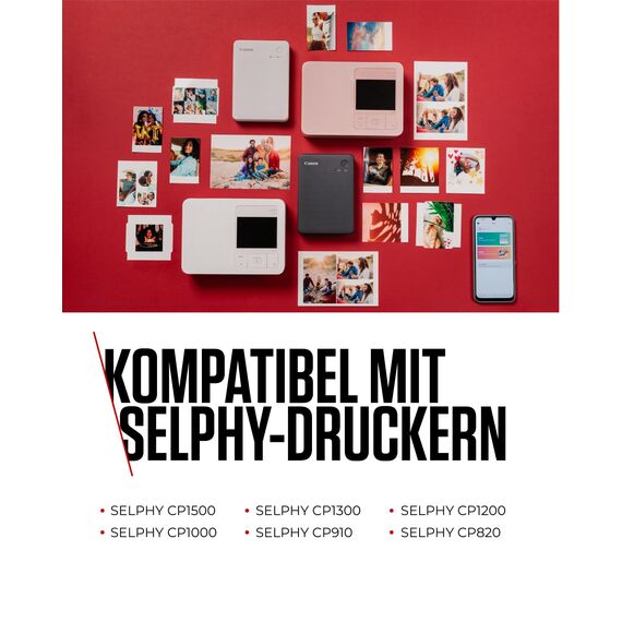 Canon SELPHY RP-108 Tinten- und Papier-Multipack – Original Canon Fotodrucker Tintenpatronen 2er-Pack & 108 Blatt Fotopapier (100 x 148mm)