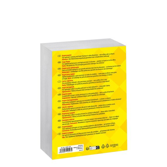 Idena 10547 - Kopierpapier A5, 500 Blatt, weiß, Papierqualität 80g/m², für den täglichen Gebrauch, zum Drucken, Kopieren und Faxen, geeignet für Laser & Inkjet