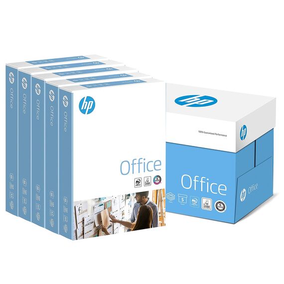 HP Kopierpapier Office CHP110: 80 g DIN-A4, 2500 Blatt (5x500) matt, weiß Allround Kopierpapier für Büro