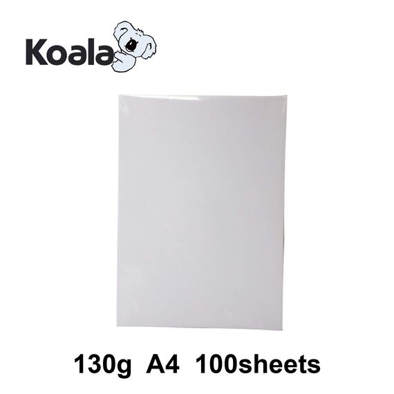 KOALA Fotopapier für Laserdrucker, Doppelseitig, Glänzend, A4, 130 g/m², 100 Blatt. Geeignet zum Drucken von Fotos, Zertifikaten, Broschüren, Flyern, Faltblättern, Grußkarten, Kalendern, Kunst