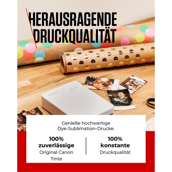 Canon SELPHY XS-20L Tinten- und Papier-Multipack – Original Canon Fotodrucker Tintenpatrone 1er-Pack & 20 Blatt Fotopapier (72 x 85mm)