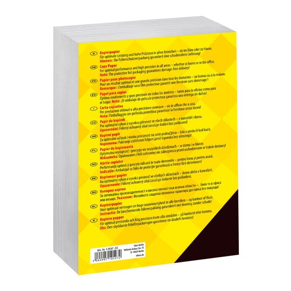 Idena 10547 - Kopierpapier A5, 500 Blatt, weiß, Papierqualität 80g/m², für den täglichen Gebrauch, zum Drucken, Kopieren und Faxen, geeignet für Laser & Inkjet (Packung mit 2)