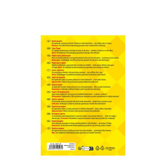 Idena 90951 - Kopierpapier DIN A5, 10 Packungen je 500 Blatt 80g/m², weißes Druckerpapier für Laser- & Inkjetdrucker
