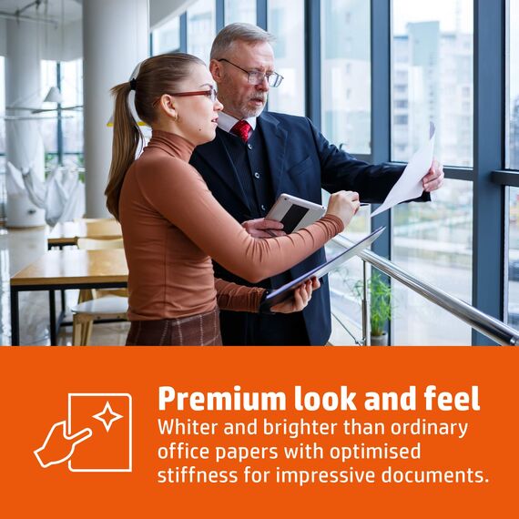 HP Premium Druckerpapier CHP 852-90 g, DIN-A4, 2.500 Blatt (5x500), weiß, Extraglatt