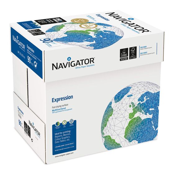 2500 Blatt Navigator Expression Inkjet / Kopierpapier 90g/m² A4 Papier