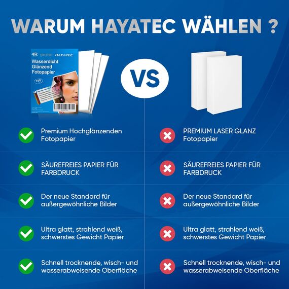 100 Blatt fotopapier 10x15 hoch glänzend tintenstrahldrucker 180g/m² Photopapier Fotokarten Photokarten Sofort Trocken Wasserfest Hochweiß fotoblätter