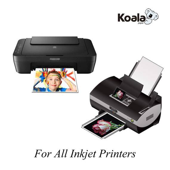 Koala Fotopapier für Tintenstrahldrucker, Doppelseitig, Glänzend, A4, 120 g/m², 100 Blatt. Geeignet zum Drucken von Fotos, Zertifikaten, Broschüren, Flyern, Faltblättern, Grußkarten, Kalendern, Kunst
