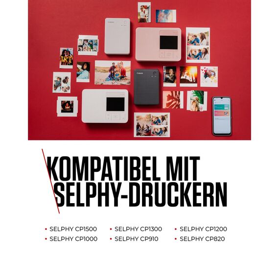 Canon SELPHY XS-20L Tinten- und Papier-Multipack – Original Canon Fotodrucker Tintenpatrone 1er-Pack & 20 Blatt Fotopapier (72 x 85mm)