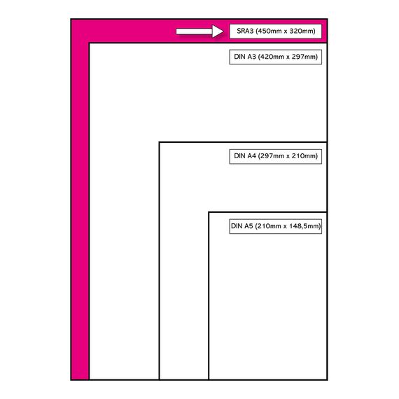 Color Copy Laserdruckpapier, leicht satiniert, ECF, 100 g/m², 500 Blatt Weiß, SRA3 (32x45cm)