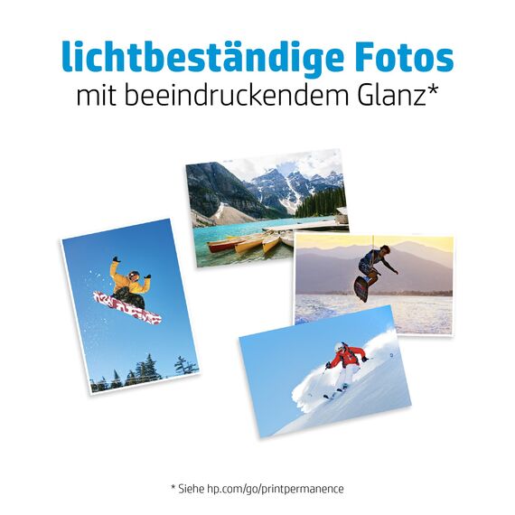 HP Advanced Glossy Fotopapier, glänzend (Q8692A) 250g/m² 10x15cm 100 Blatt, weiß