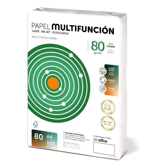 Folios A4, 80 g, 100 Blatt, Mehrzweckpapier für Drucker, Laserdrucker und Injektionsdrucker, Kopierer, Fax, für Büro, Schulbedarf, Blattpaket, m-office (100 Blatt, 80 g)