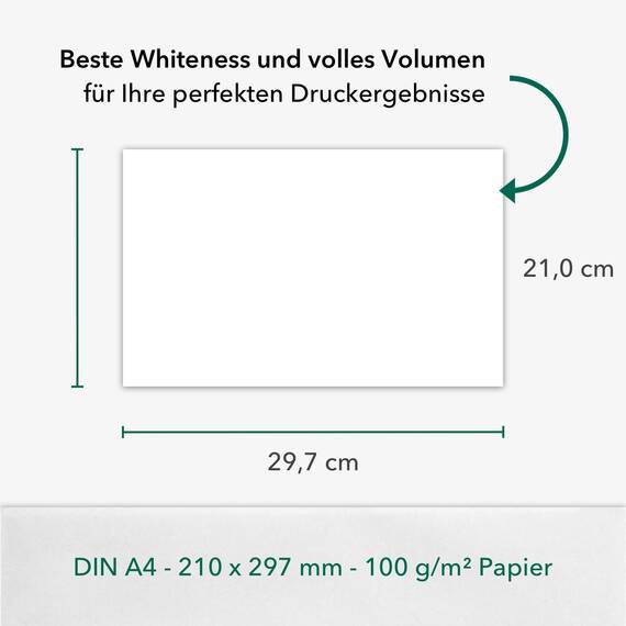 Premium Bewerbungspapier Super White A4, 100 g/m², 250 Blatt // in 1A-Qualität mit hoher Opazität, Farbkontrast und Bildschärfe // Produkt-Empfehlung von ''Mario Lemani''