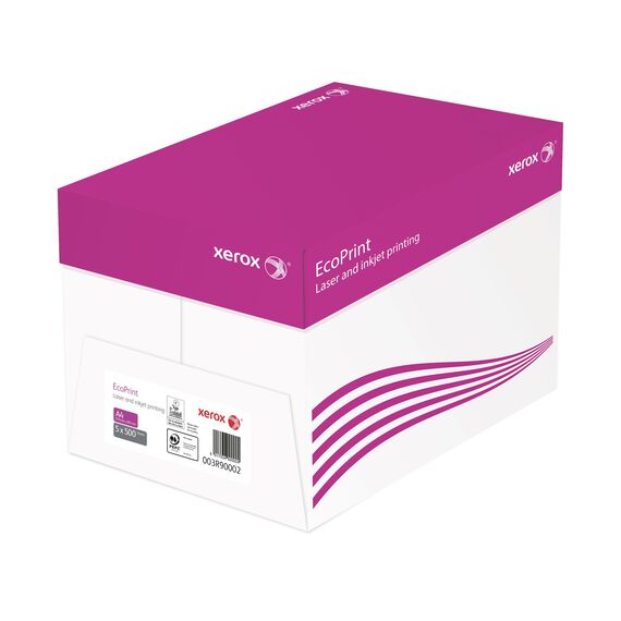 Xerox EcoPrint Kopierpapier, 75g/m², A4, weiß, holzfrei ECF - 1 Karton, 5 Packungen, 2.500 Blatt
