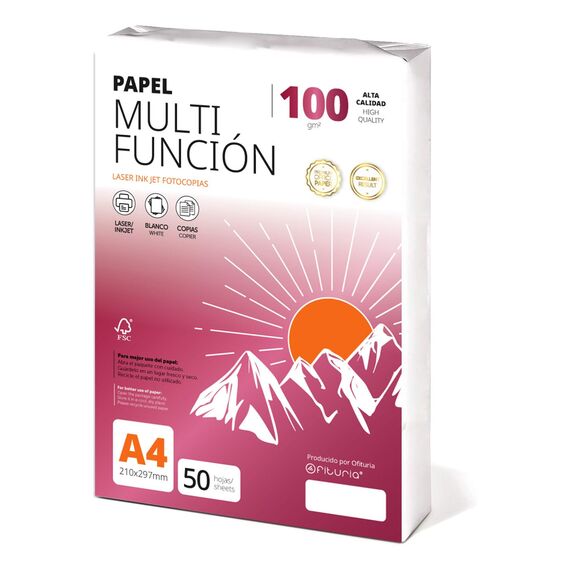 Ofituria Kopierpapier, DIN A4, 100 g/m2, 50 Blatt, Mehrzweckpapier für Laser- und Tintenstrahldrucker, Kopierer, Bürobedarf, Schulbedarf, Packung zu 50 Blatt, 100 g